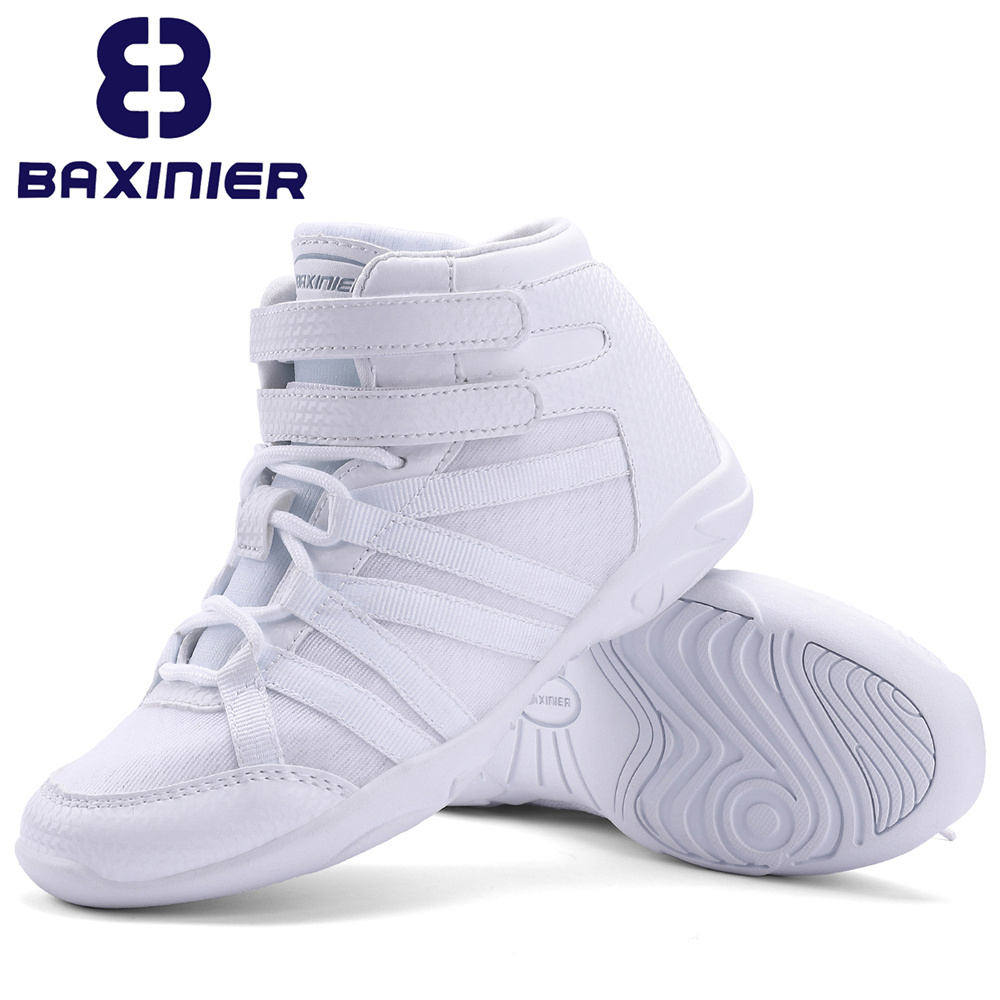 Women'S Shoes Hey Dude - BAXINIER Girls White High Top Cheerleading