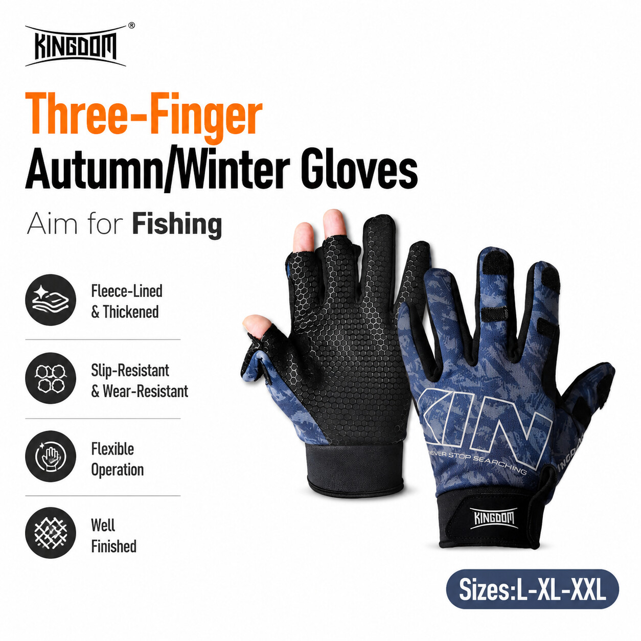 Women Shoes Xxl - Kingdom Warm Winter Fishing Gloves Men