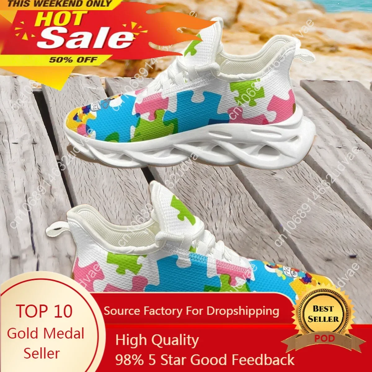 Women'S Shoes Running Sports - Autism Awareness Sports Running Shoe Color