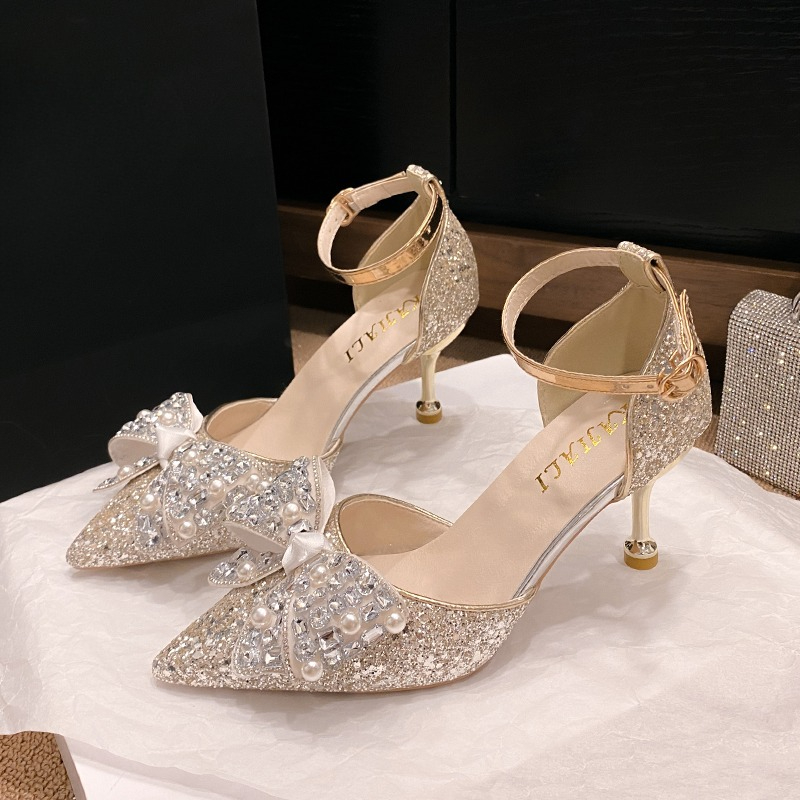 Exquisite Women High Heel Sand - Rhinestone Sandal Women review and price