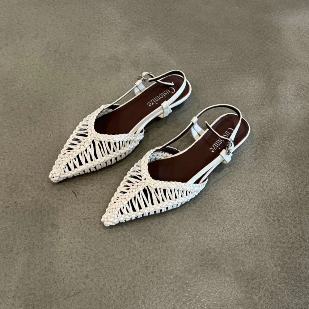 Pointed Woven Roman Style Sand - Pointed Toe Flat review and price