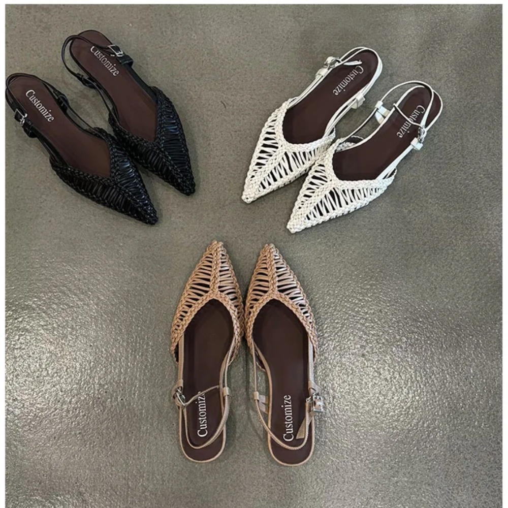Pointed Woven Roman Style Sand - Pointed Toe Flat review and price