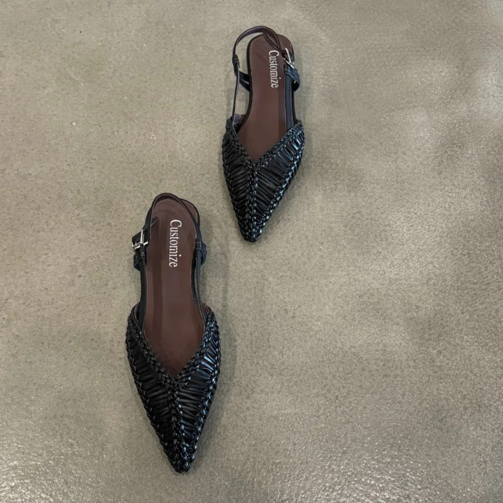 Pointed Woven Roman Style Sand - Pointed Toe Flat review and price