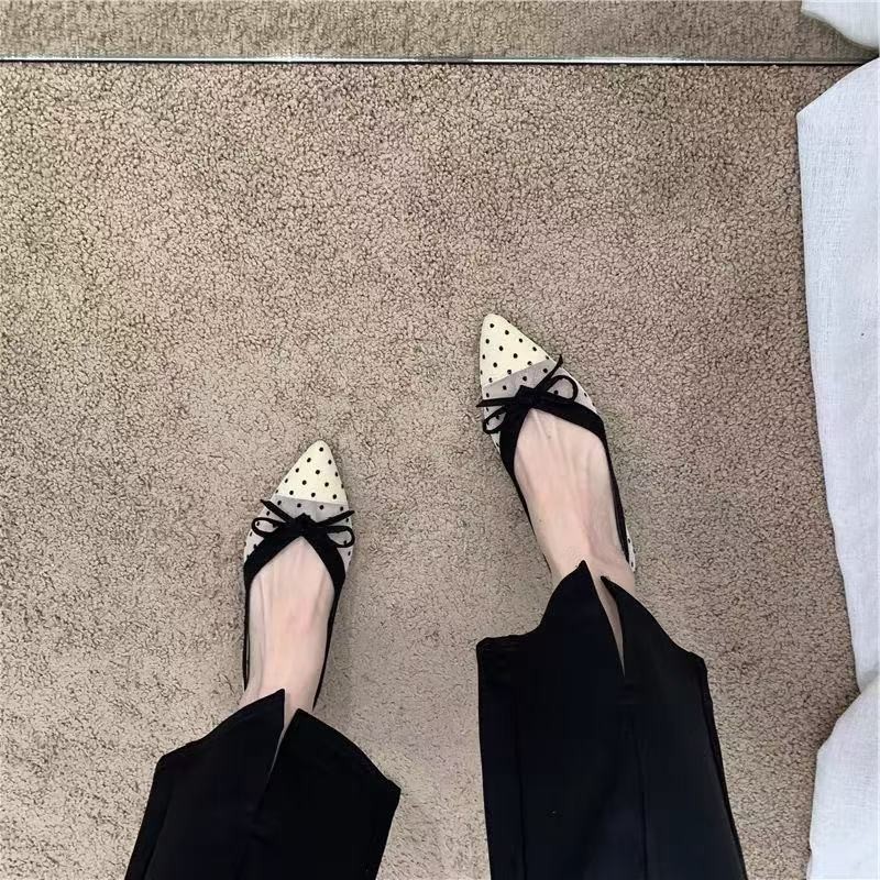 2026 Summer New Polka Dot Sing - Pointed Toe Flat review and price