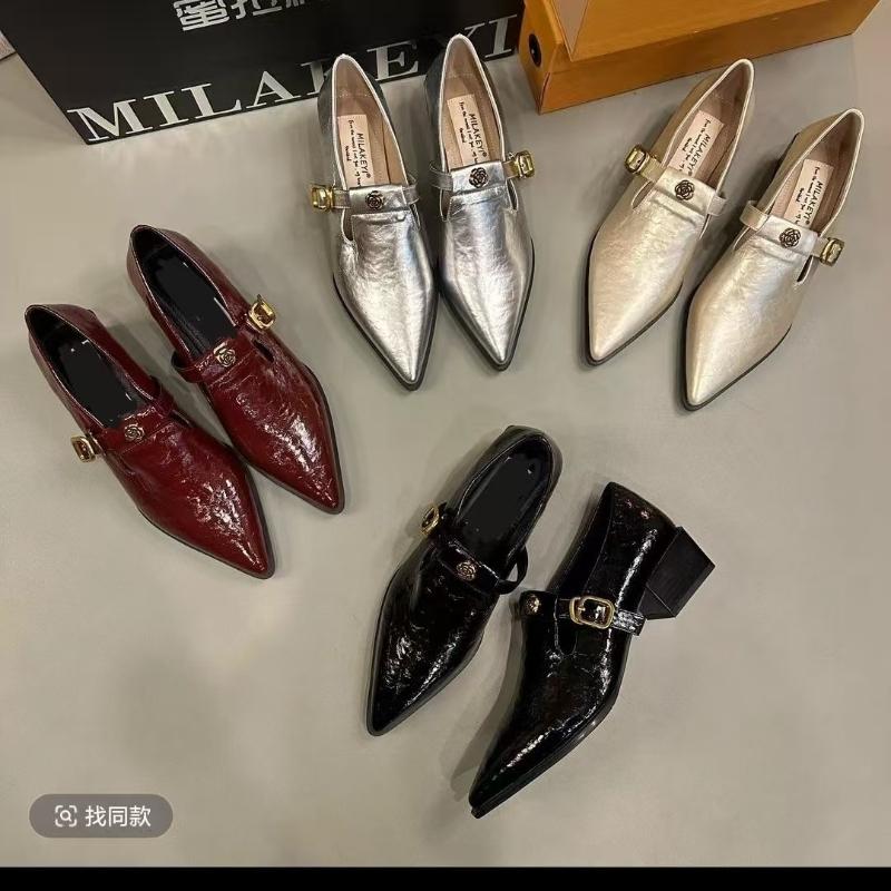 Flat-bottomed Thick-soled Poin - Pointed Toe Flat review and price