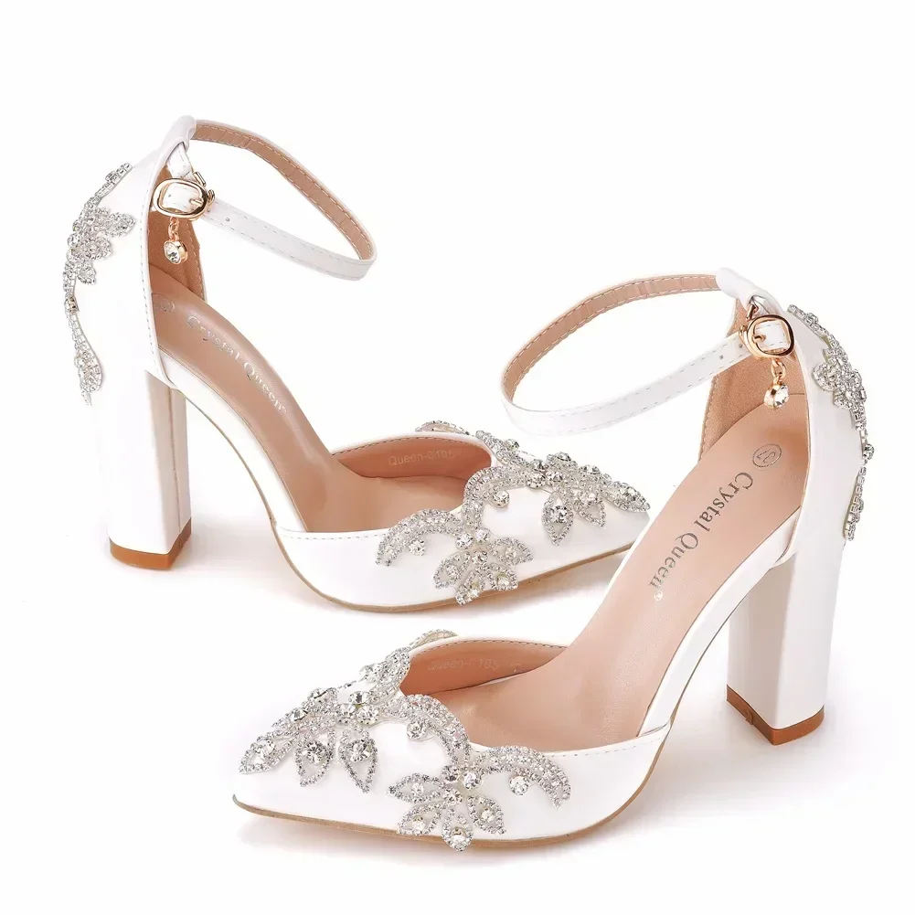 2026 Thick Heel Pointed Toe Sh - Rhinestone Sandal Women review and price