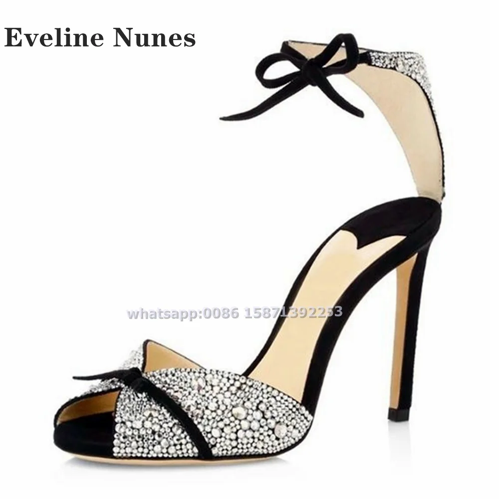 Bow Rhinestone Ankle Strap San - Rhinestone Sandal Women review and price