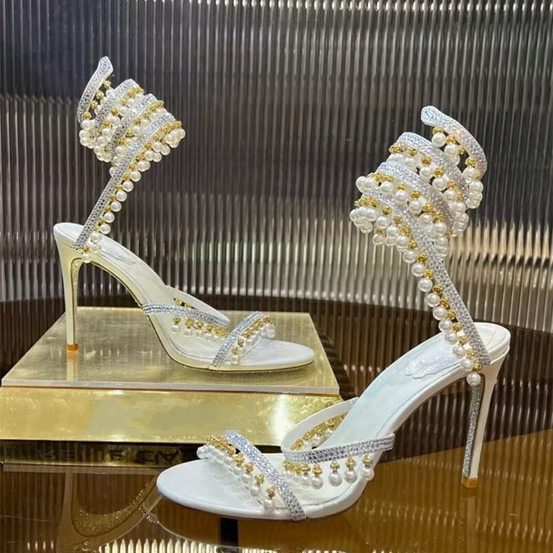 Luxury Rhinestones Pearls Tass - Rhinestone Sandal Women review and price