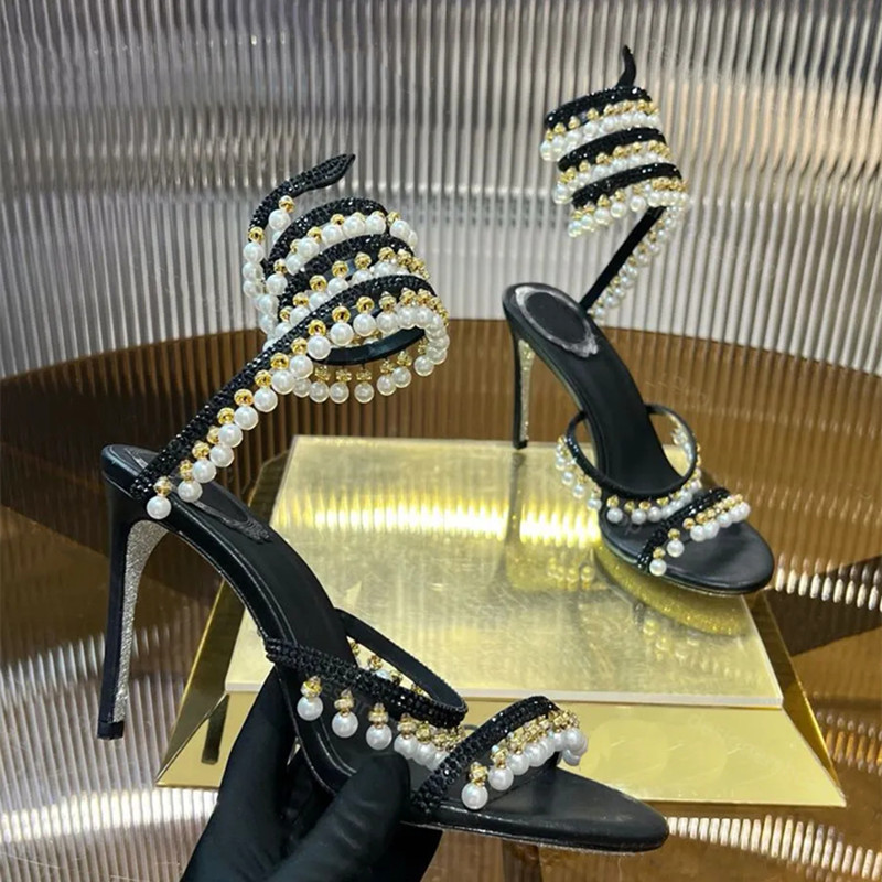 Luxury Rhinestones Pearls Tass - Rhinestone Sandal Women review and price