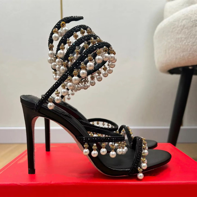 Luxury Rhinestones Pearls Tass - Rhinestone Sandal Women review and price
