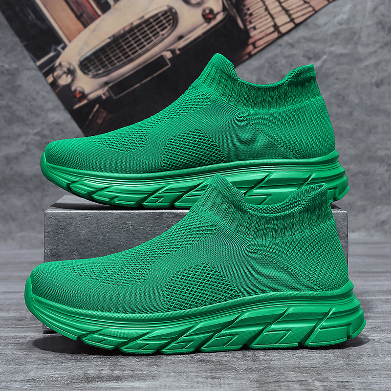 Fashion Green Men Sock Sneaker - Women Shoes Qc review and price