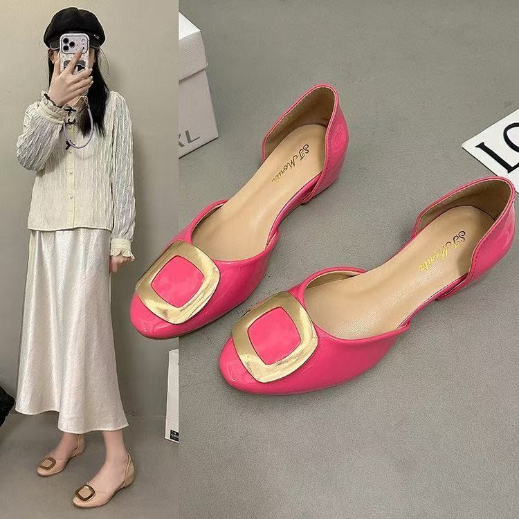 Fashion Square Buckle Hollow F - Pointed Toe Flat review and price