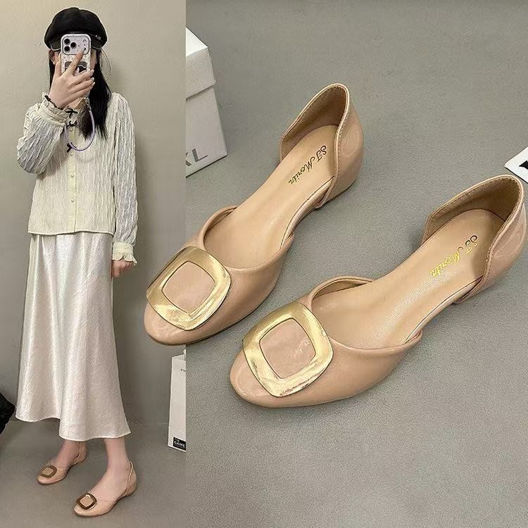 Fashion Square Buckle Hollow F - Pointed Toe Flat review and price