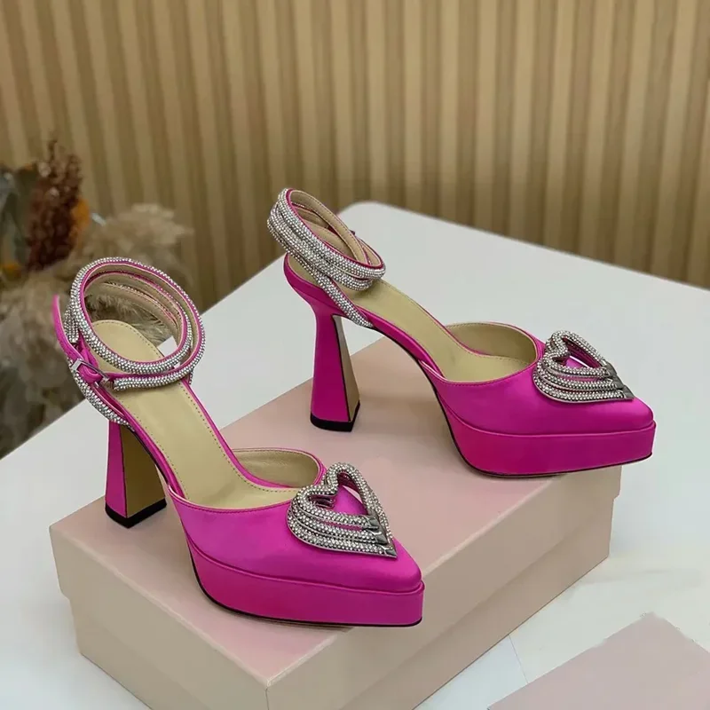 Platform Crystal Love Decorati - Pointed Toe Flat review and price