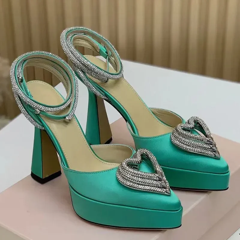 Platform Crystal Love Decorati - Pointed Toe Flat review and price
