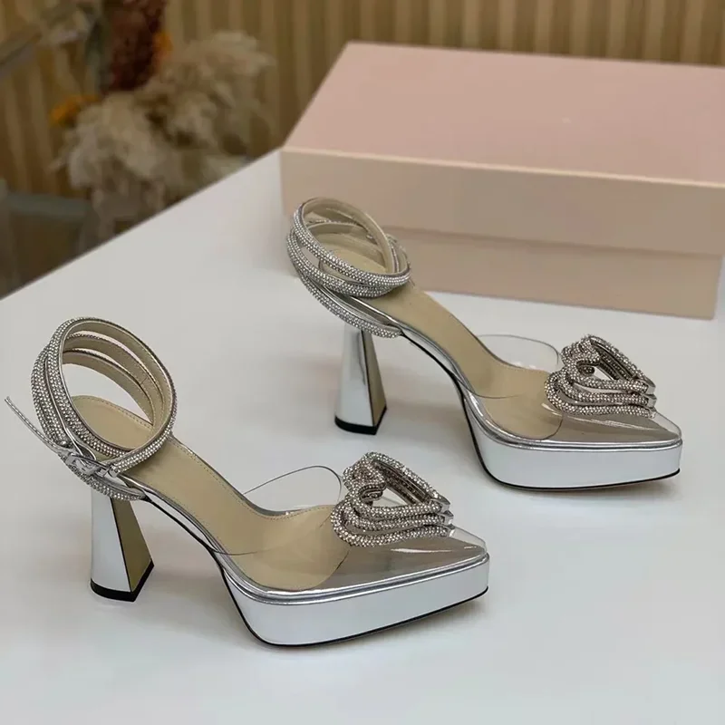 Platform Crystal Love Decorati - Pointed Toe Flat review and price